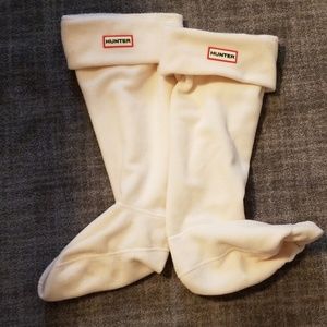 Hunter Boot Socks in Ivory Fleece